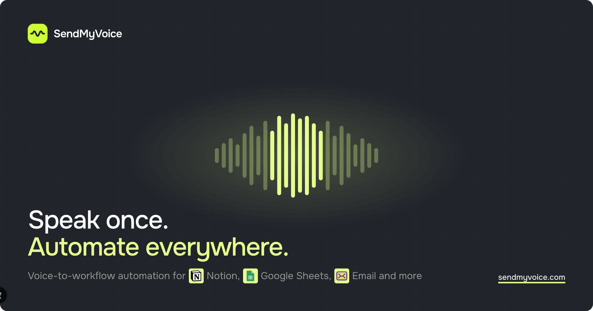 SendMyVoice — Speak once. Automate everywhere. preview 1