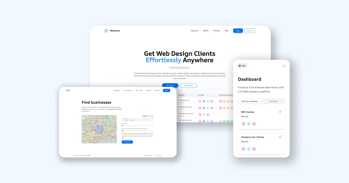 Webleadr: Find Webdesign Leads preview 1