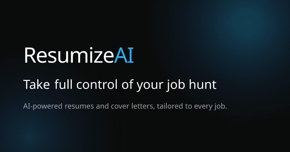 ResumizeAI: AI Resume Builder, Portfolio & Optimizer preview 1