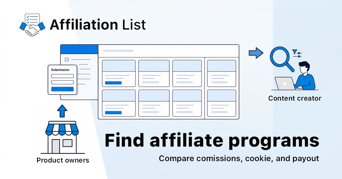 Discover affiliate programs that fit your niche preview 1