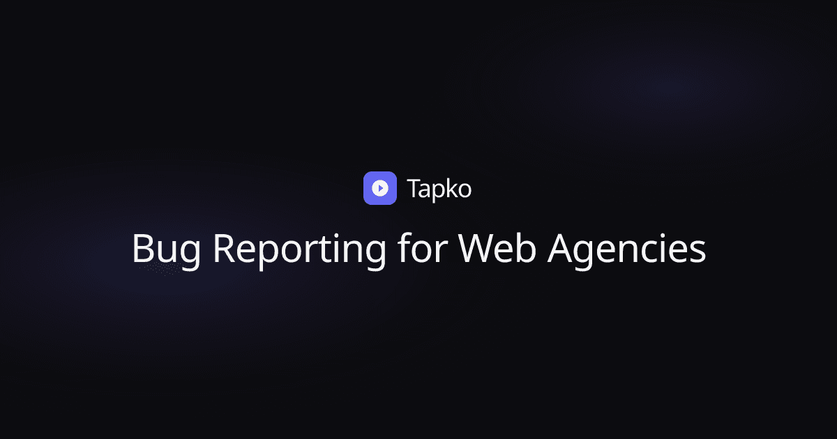 Tapko — Bug Reporting for Web  preview 1