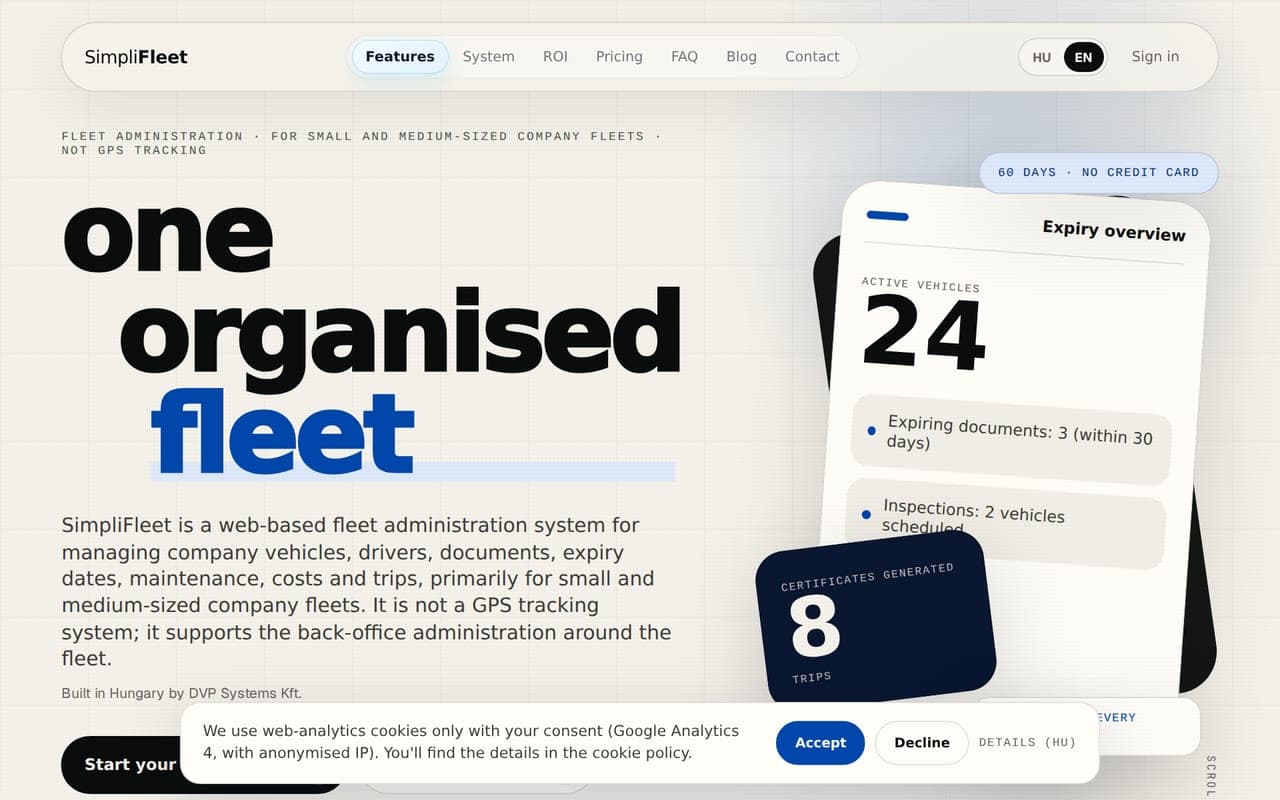 SimpliFleet.hu preview 1