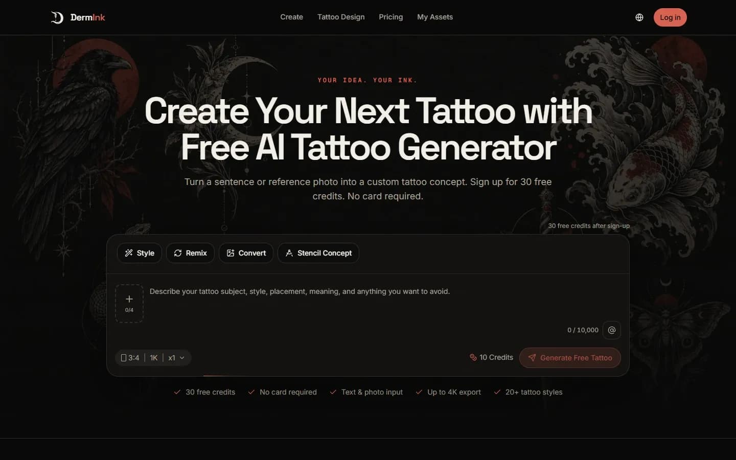 Free AI Tattoo Generator: Design Custom Tattoos Online preview 2