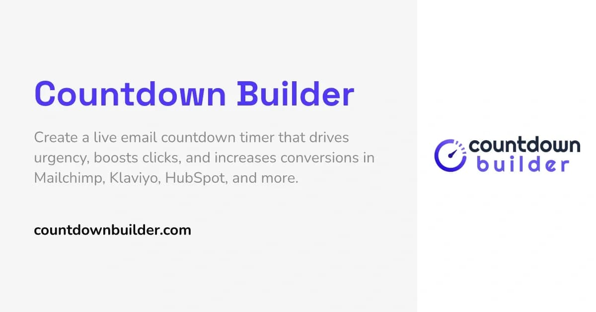Countdown Builder — Email and Website Countdown Timers preview 1