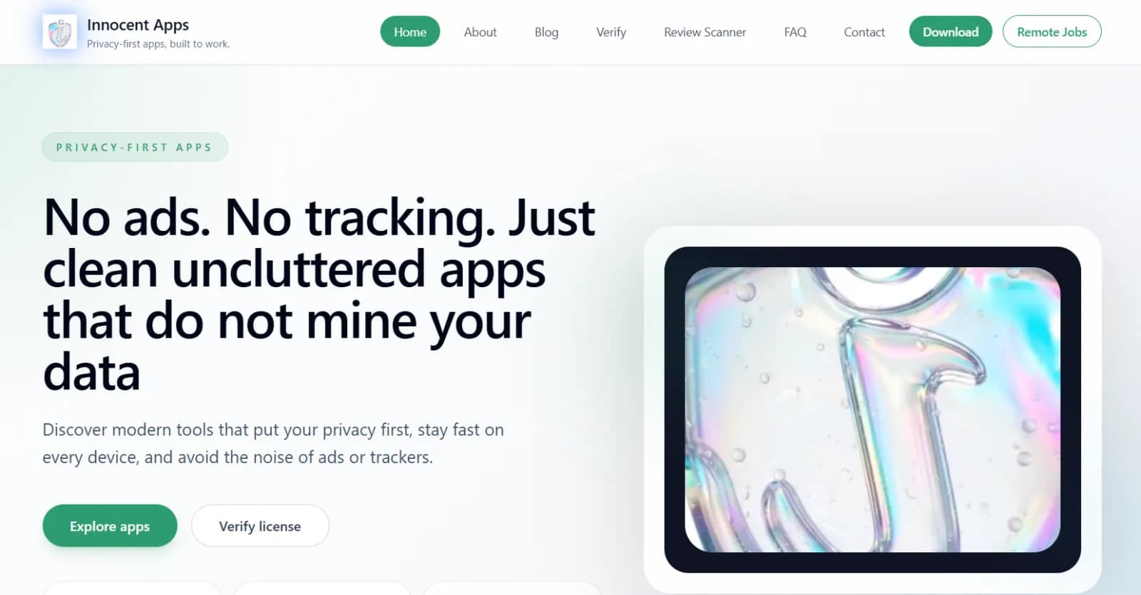 Innocent Apps — Privacy-Respecting Apps With No Ads or preview 1