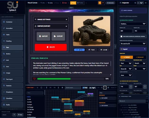 SpikeUI preview 1