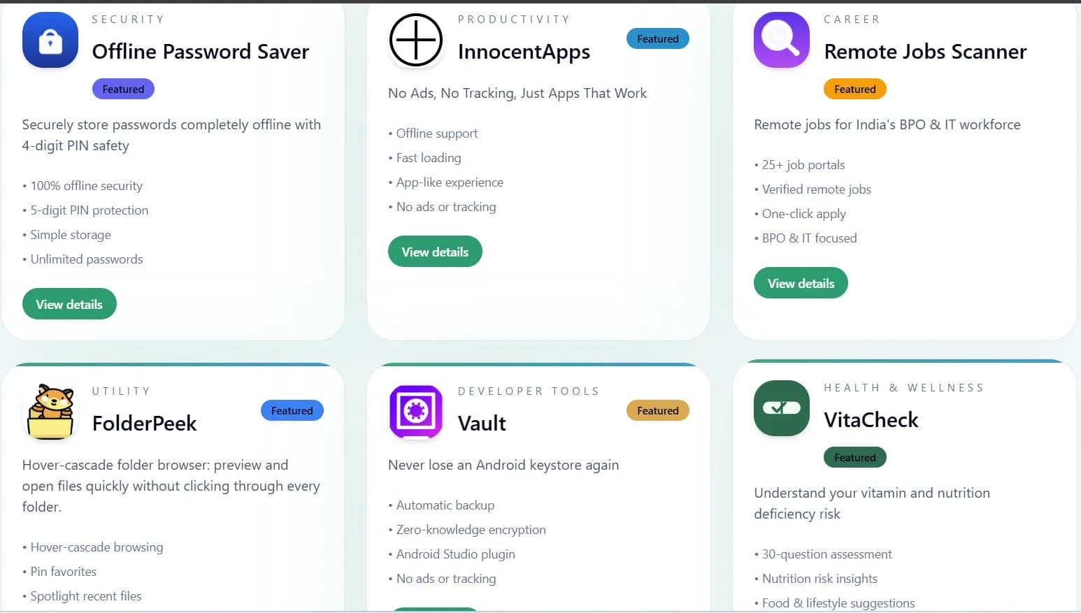 Innocent Apps — Privacy-Respecting Apps With No Ads or preview 2