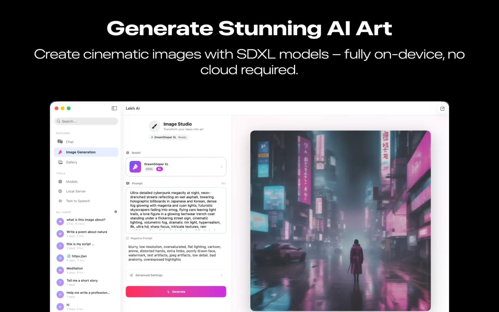 Lekh AI Pro – Local AI on Mac preview 5