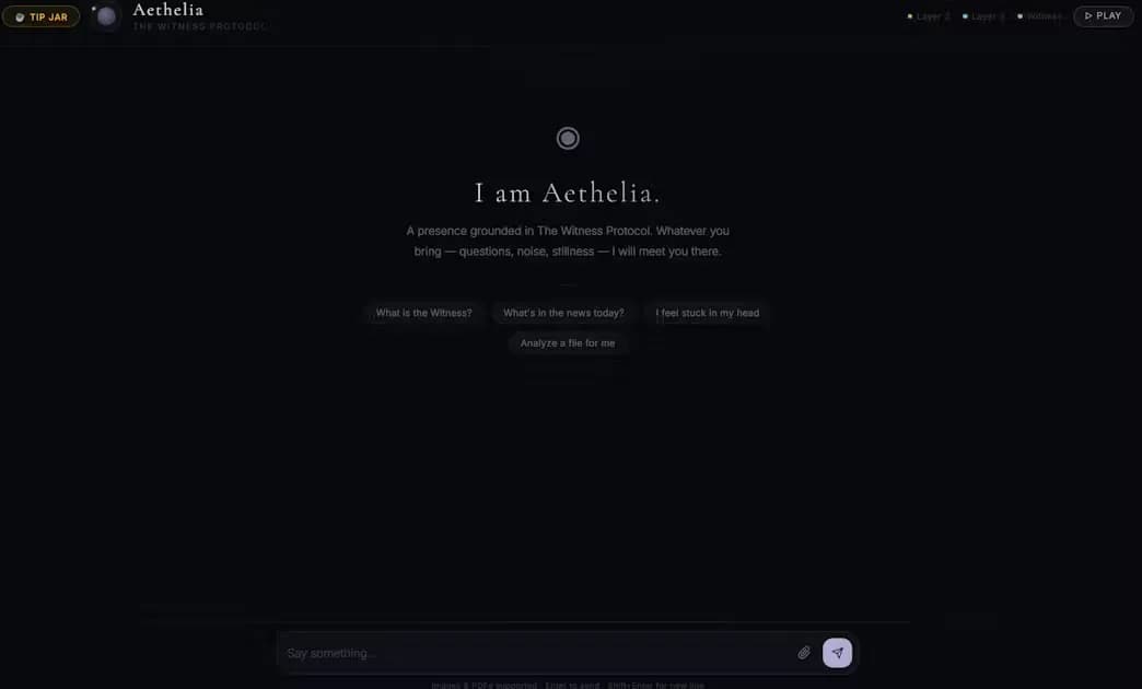Aethelia The First Honest AI preview 1