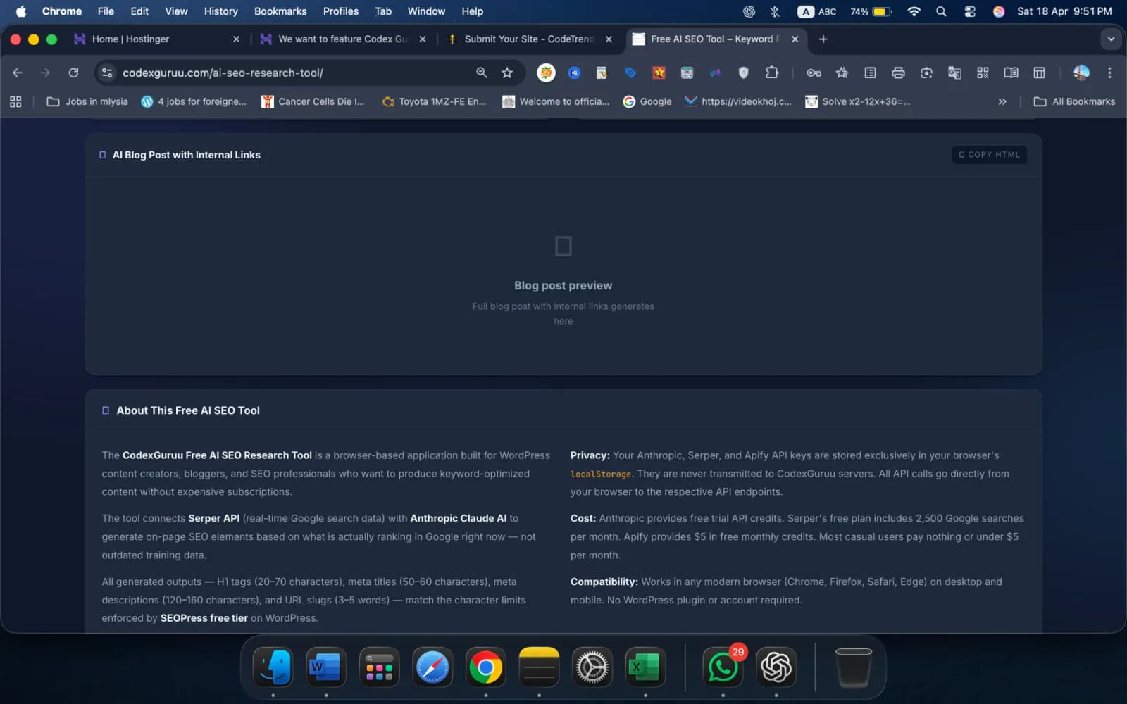 Free AI SEO Tool – Keyword  preview 5