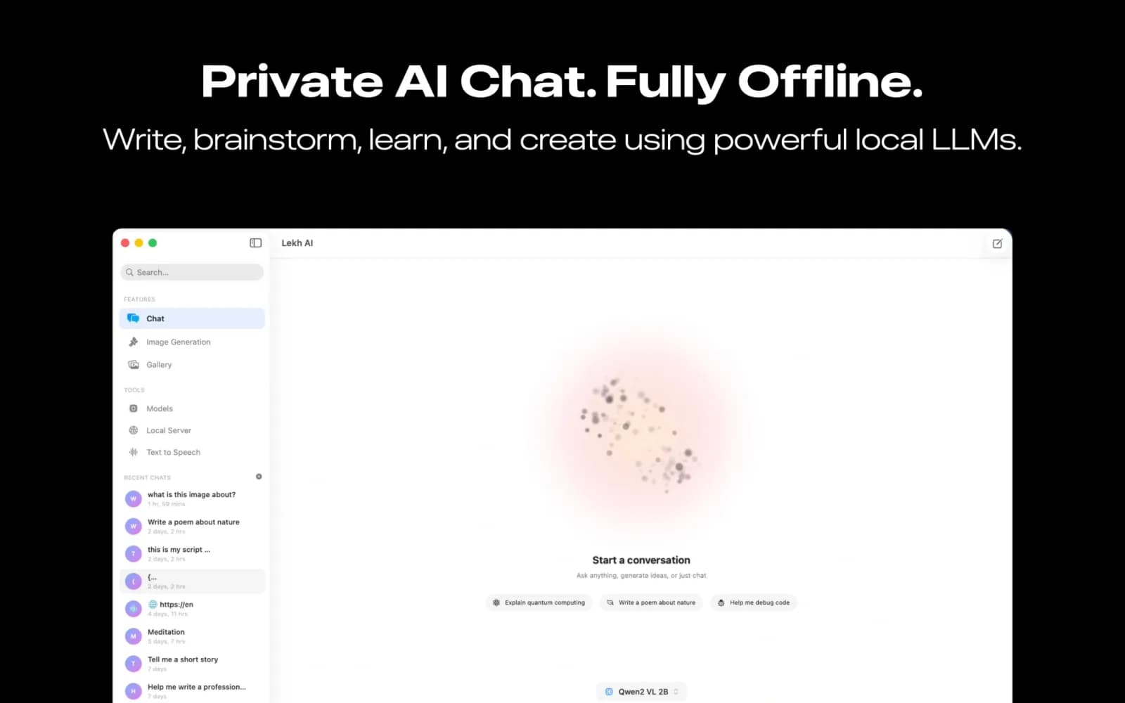 Lekh AI Pro – Local AI on Mac preview 1