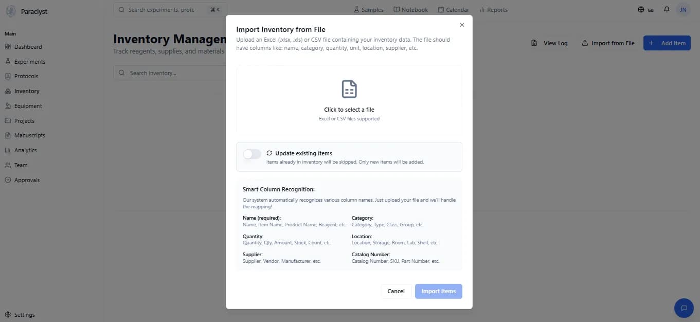 Paraclyst | Research Lab Management Platform preview 5