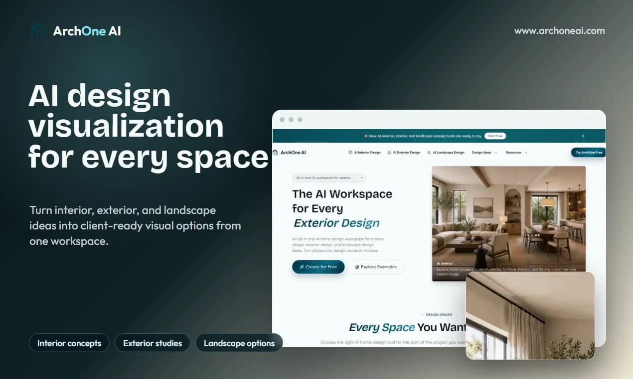 ArchOne AI — AI Design Visualization Platform preview 2