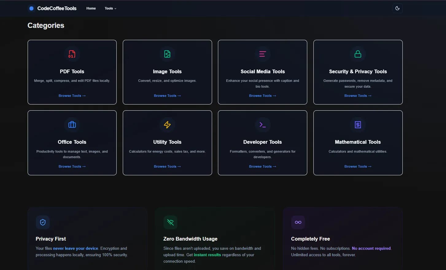 CodeCoffeeTools - Free & Fast Online Tools preview 2