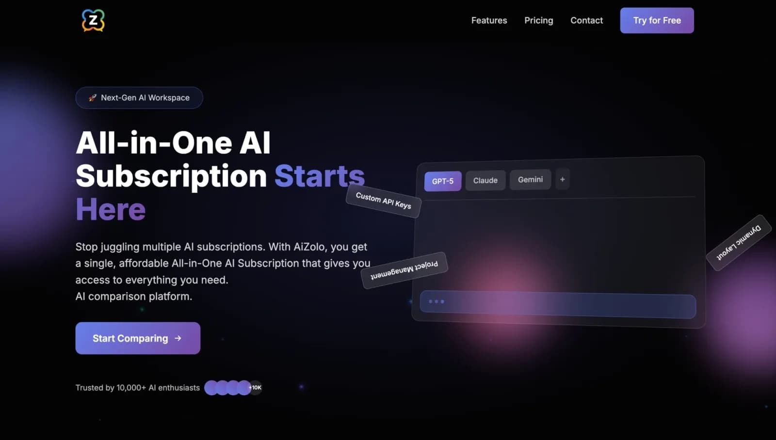 AiZolo - All-in-One AI Subscri preview 1