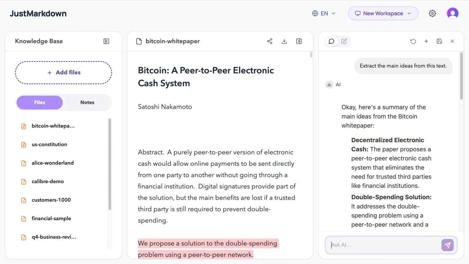 JustMarkdown: All-in-One 3-Pan preview 1