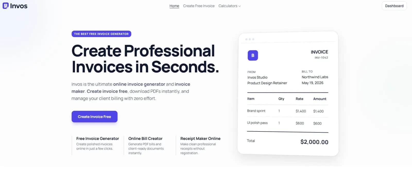 Create Invoices FREE preview 1