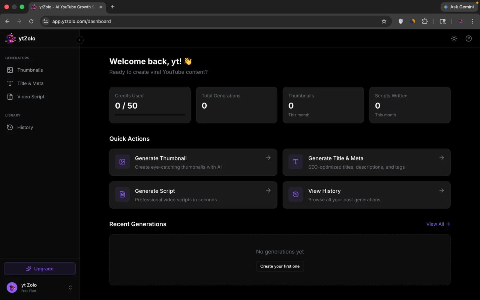ytZolo - AI YouTube Content Ge preview 2