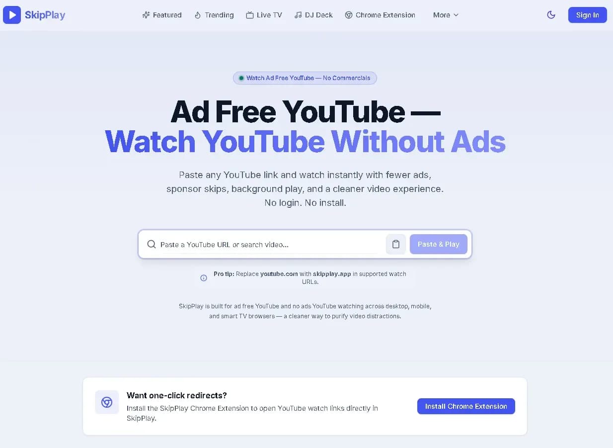 Ad Free YouTube — Watch YouTube Without Ads preview 1