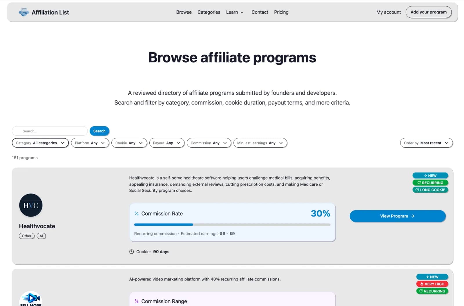 Discover affiliate programs that fit your niche preview 4