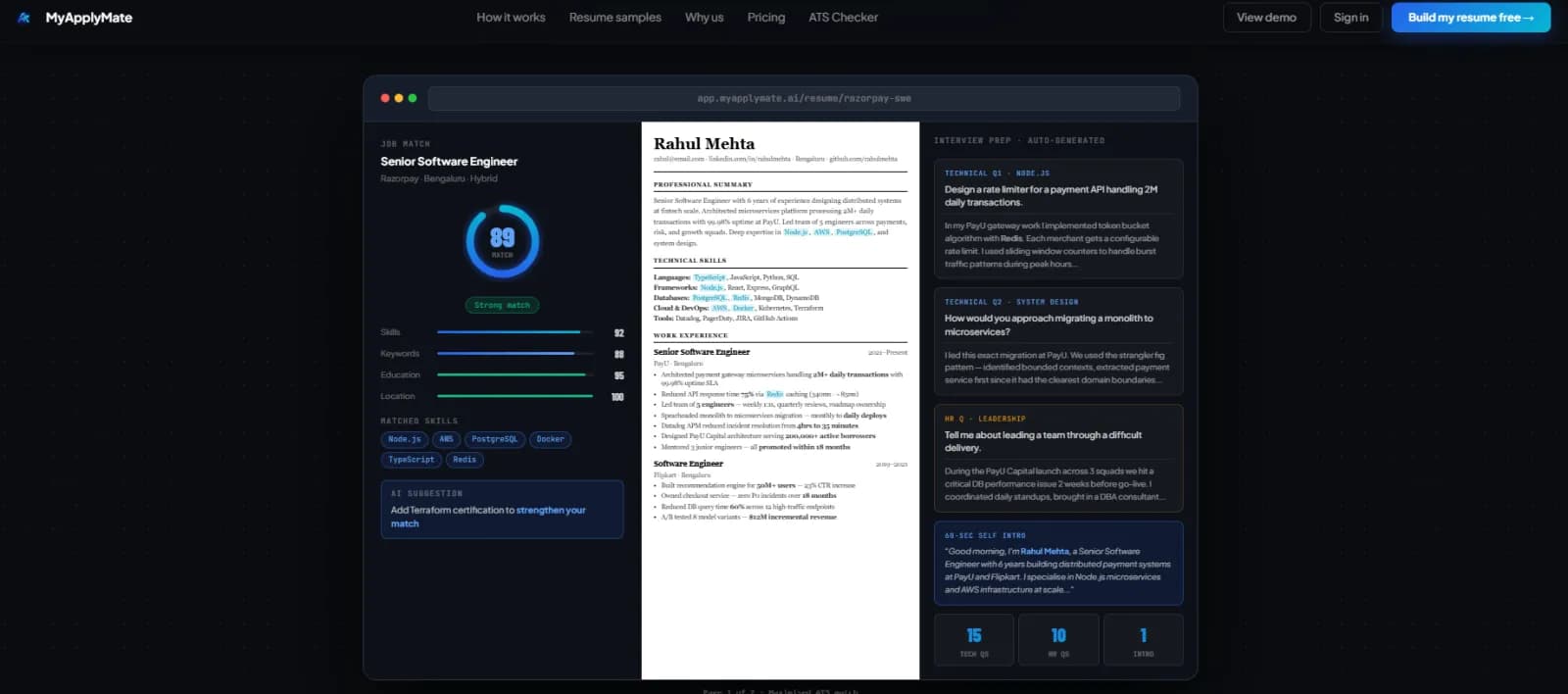 MyApplyMate — AI Resume Tailoring for Job Seekers preview 5