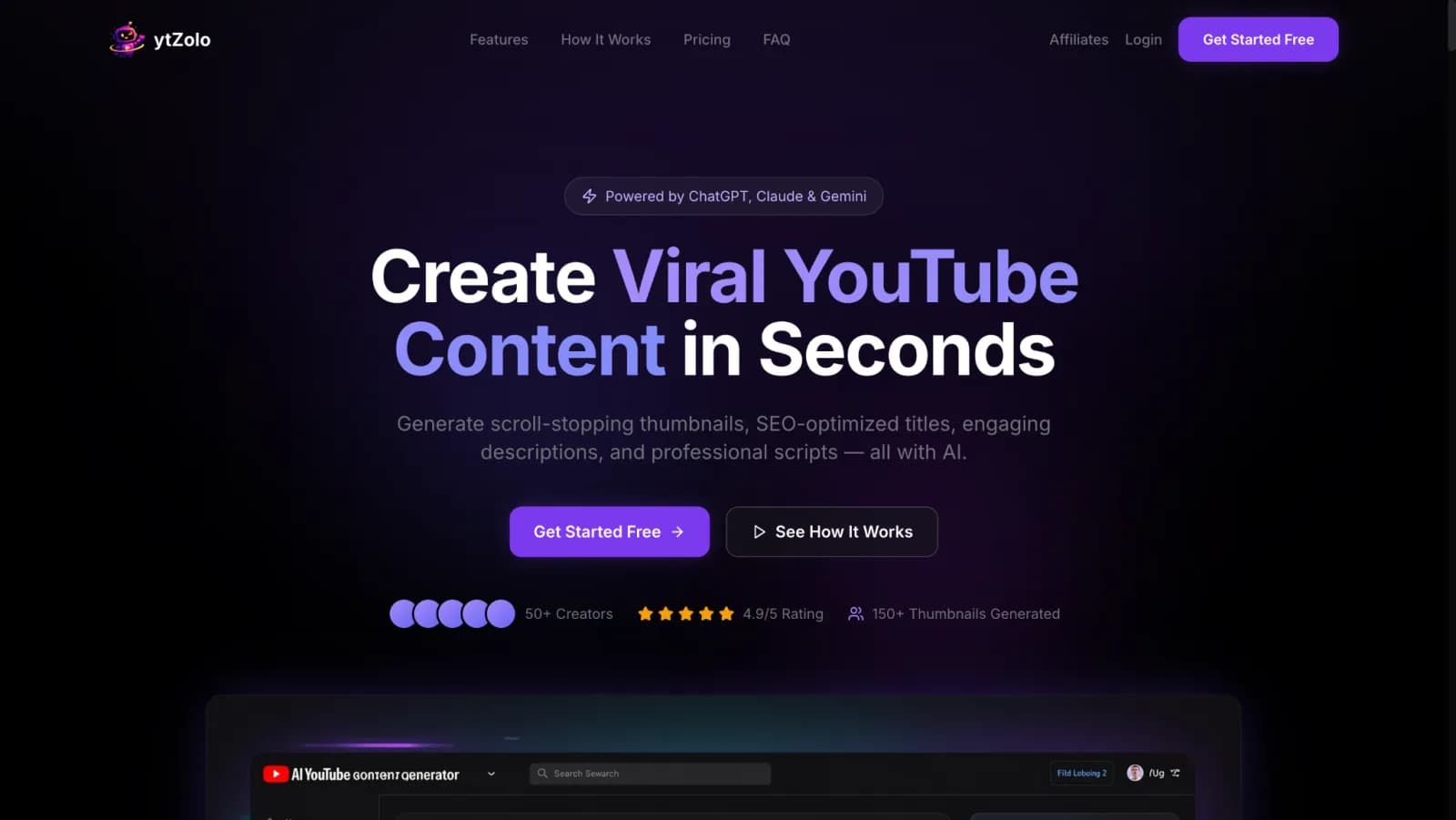 ytZolo - AI YouTube Content Ge preview 1