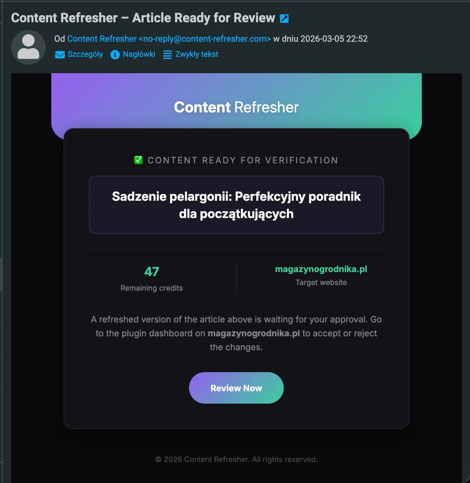 Content Refresher - WP Plugin preview 3