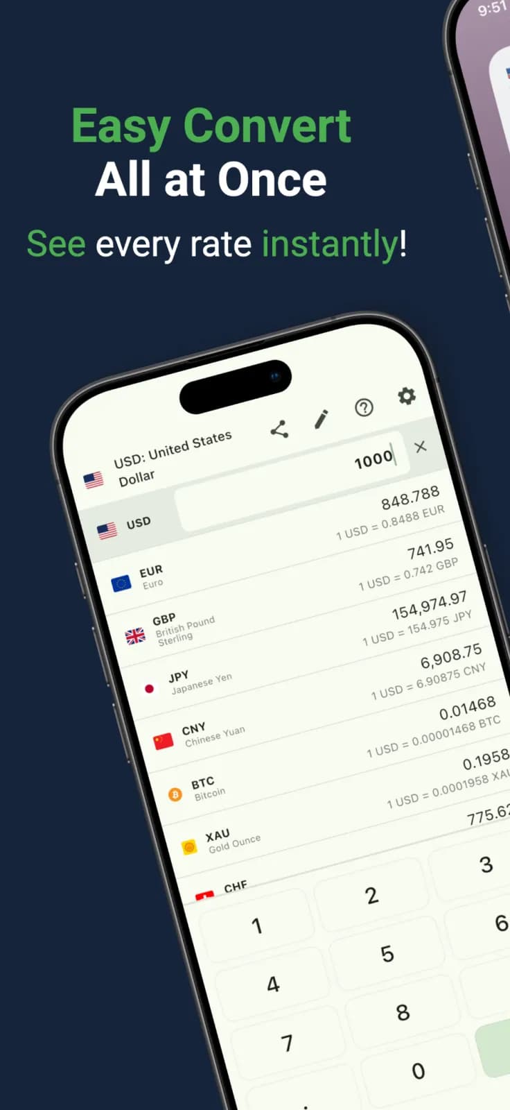 Xrateo: Currency Converter preview 1