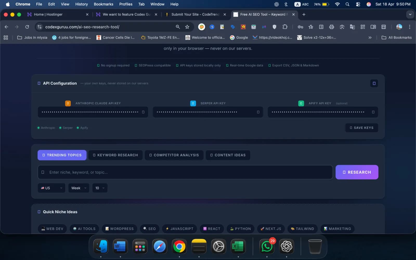 Free AI SEO Tool – Keyword  preview 2
