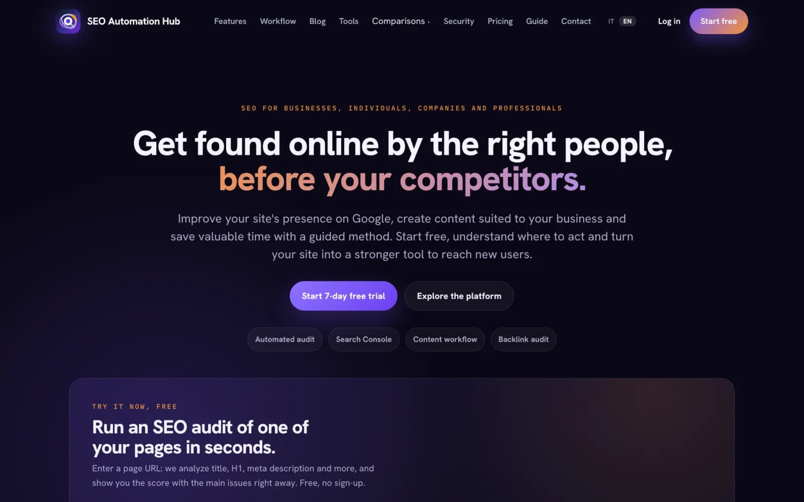 SEO Automation Hub | SEO software for agencies and preview 1