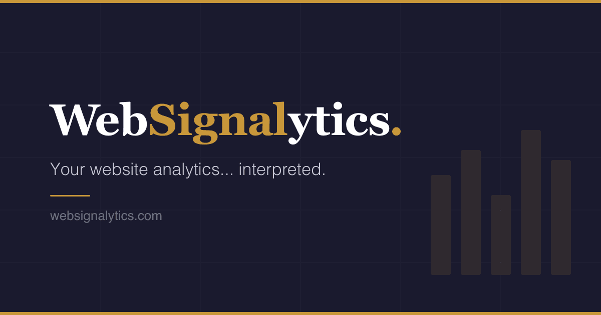 WebSignalytics — Your website analytics, interpreted. Not preview 1