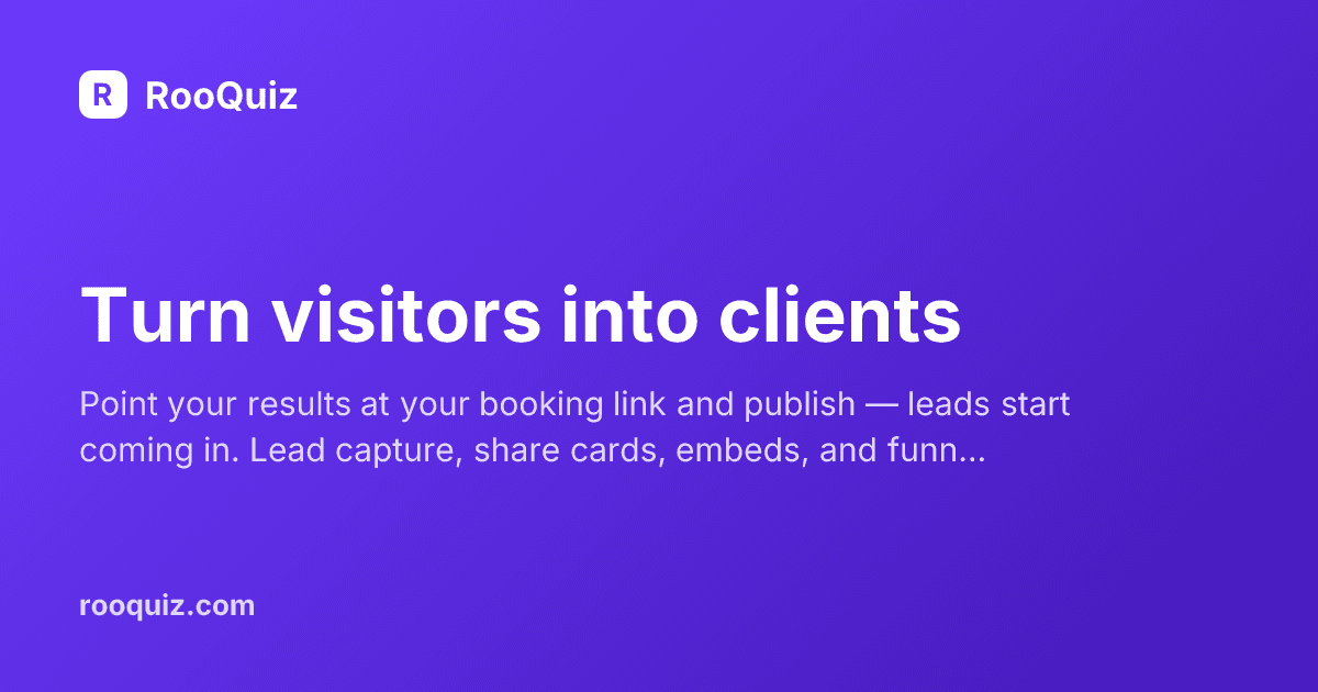 RooQuiz — Lead-Generating Quiz Funnels for Coaches preview 1