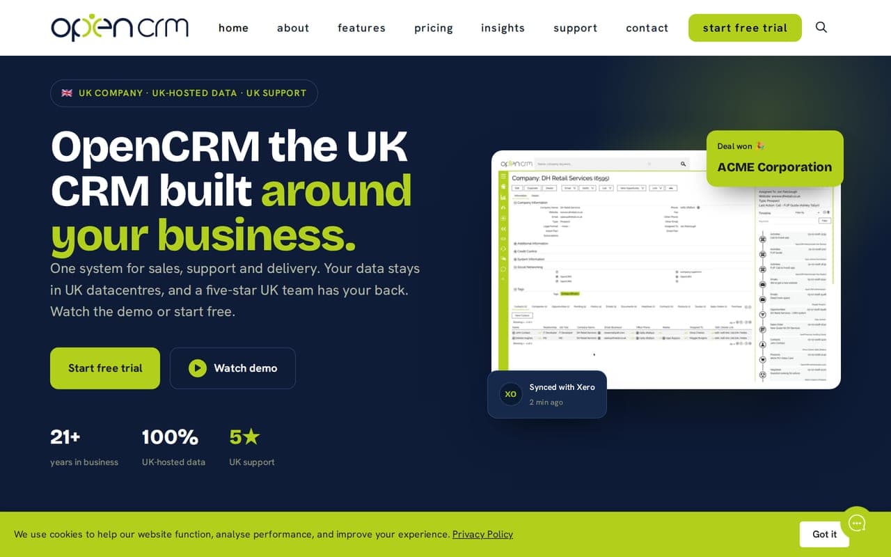 OpenCRM preview 1