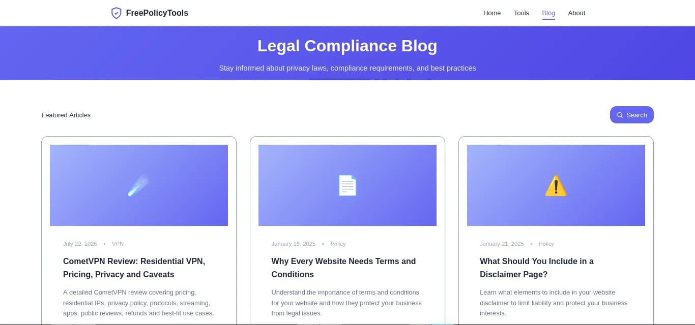 Free Policy Generator Tools – Privacy Policies, Terms & More preview 3