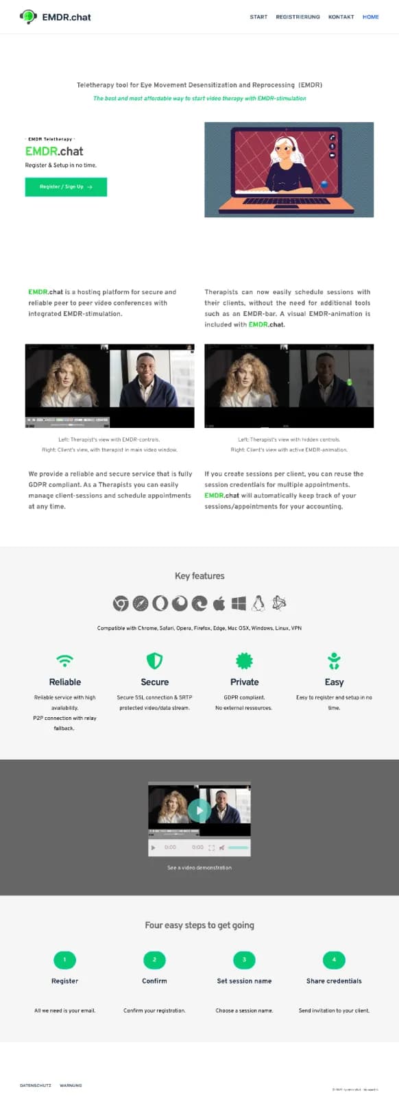 EMDR.chat – Video chat with EM preview 1