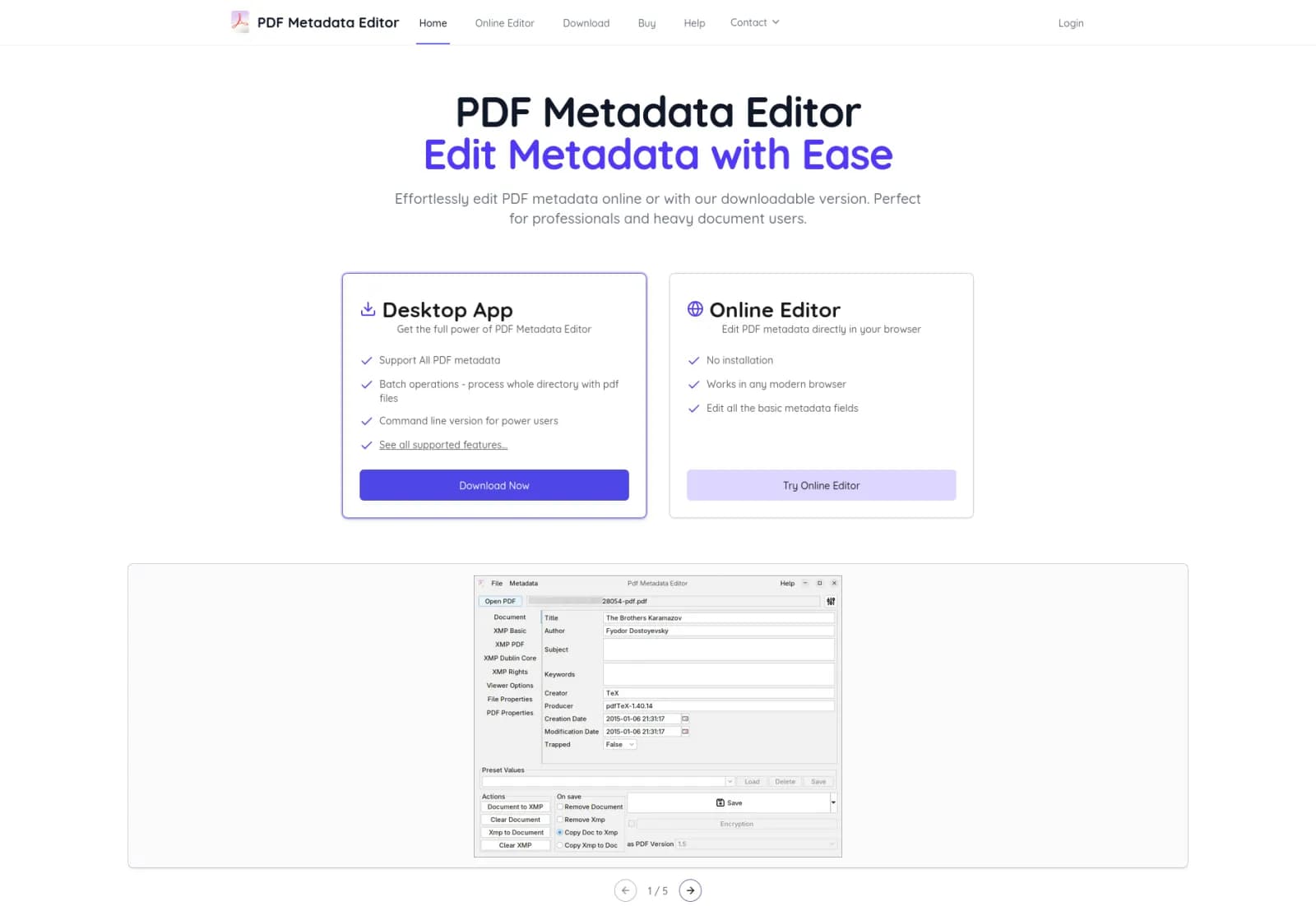 Pdf Metadata Editor preview 1