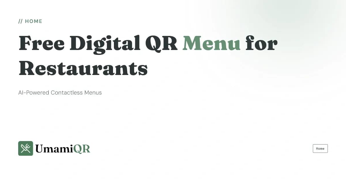 Free Digital QR Menu for Restaurants — AI-Powered | UmamiQR preview 1