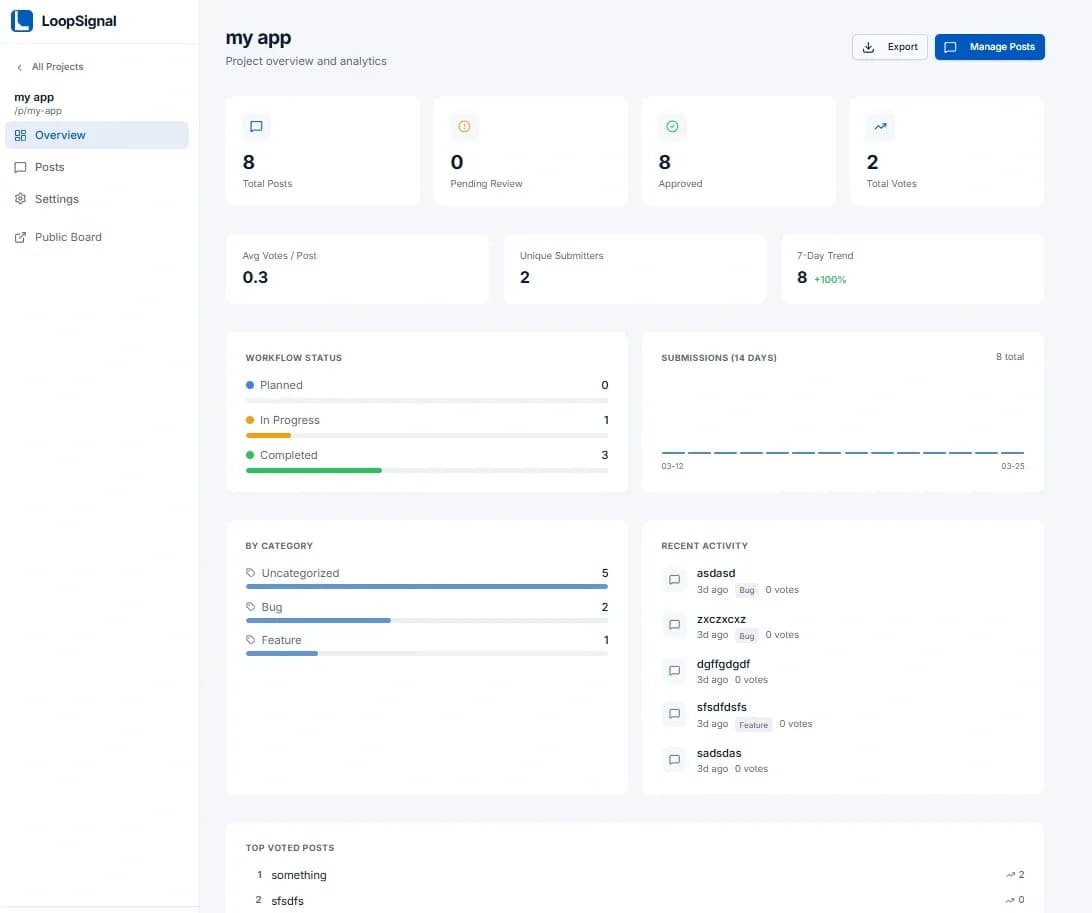 LoopSignal — Collect User Feed preview 1