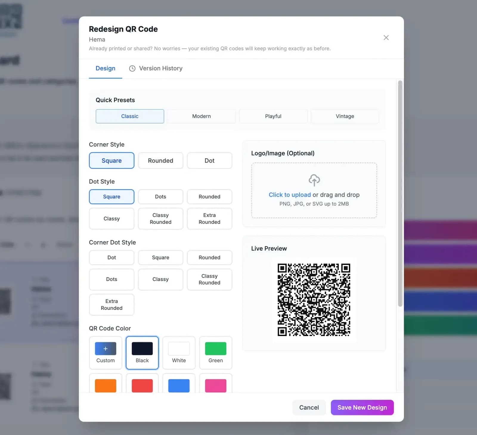 QRelix - Dynamic QR Codes preview 2