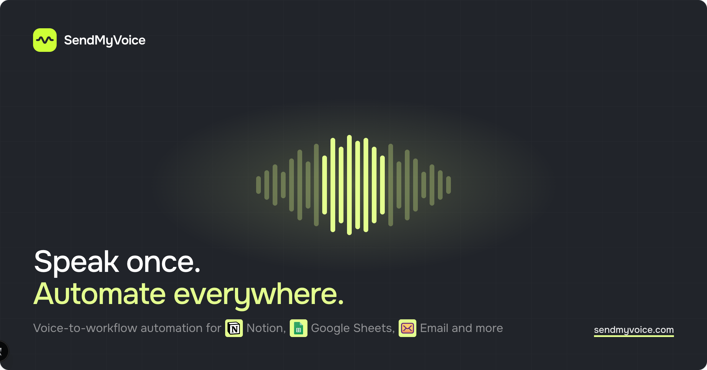 SendMyVoice — Speak once. Automate everywhere. preview 1
