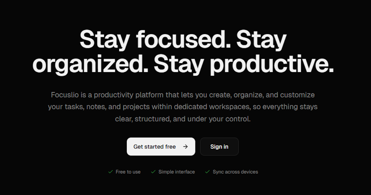 Focuslio preview 1