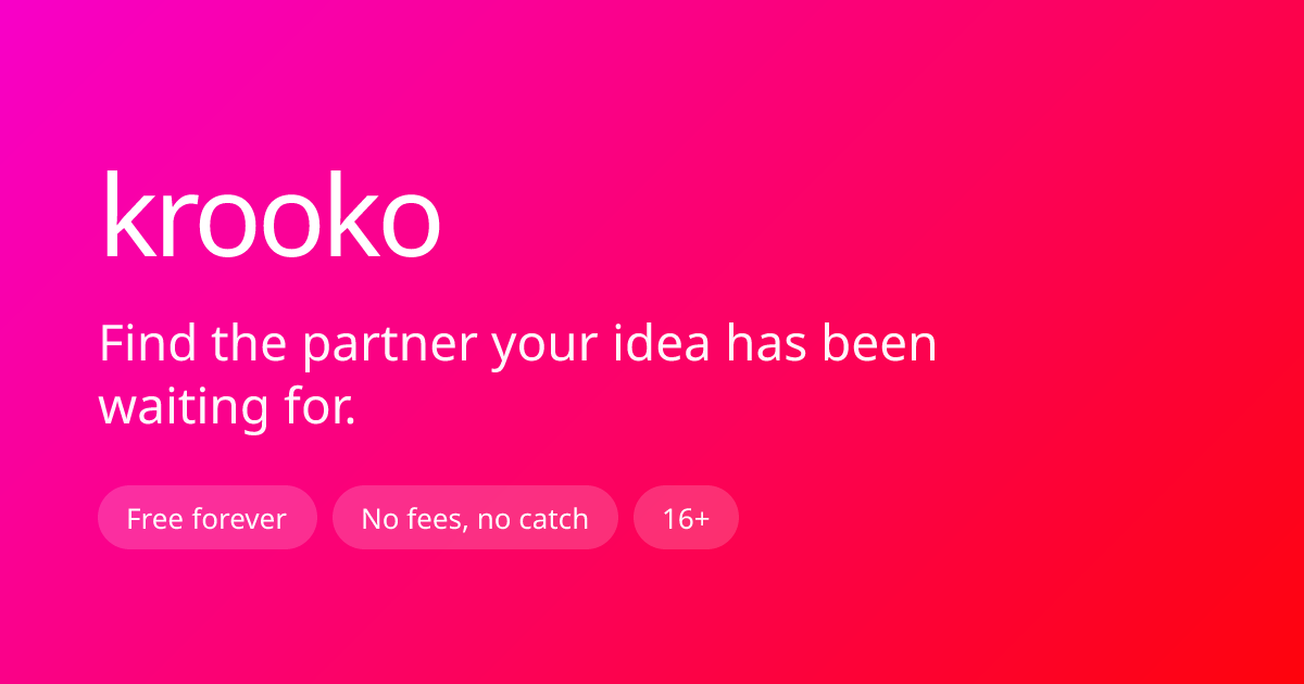 Krooko — Find the partner your idea has been waiting for. preview 1