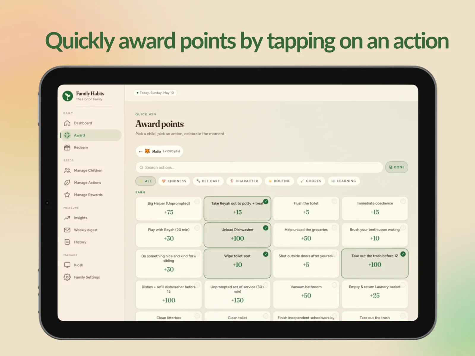 Our Family Habits App preview 2