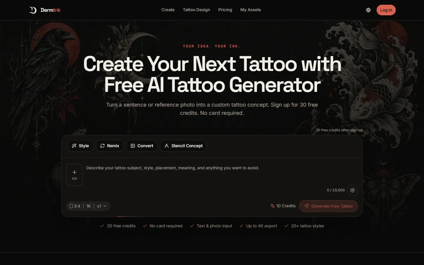 Free AI Tattoo Generator: Design Custom Tattoos Online preview 2
