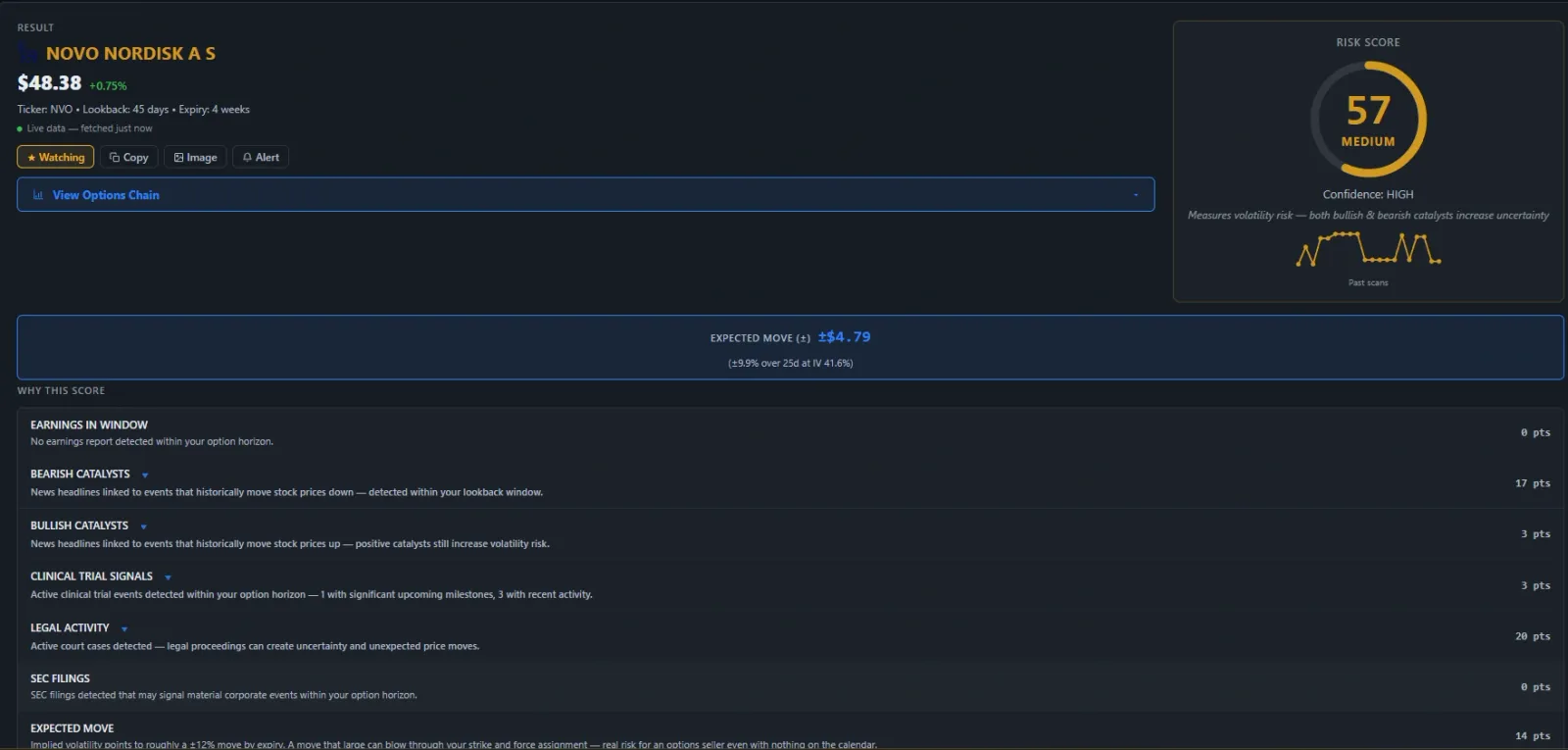TickerRisk preview 2