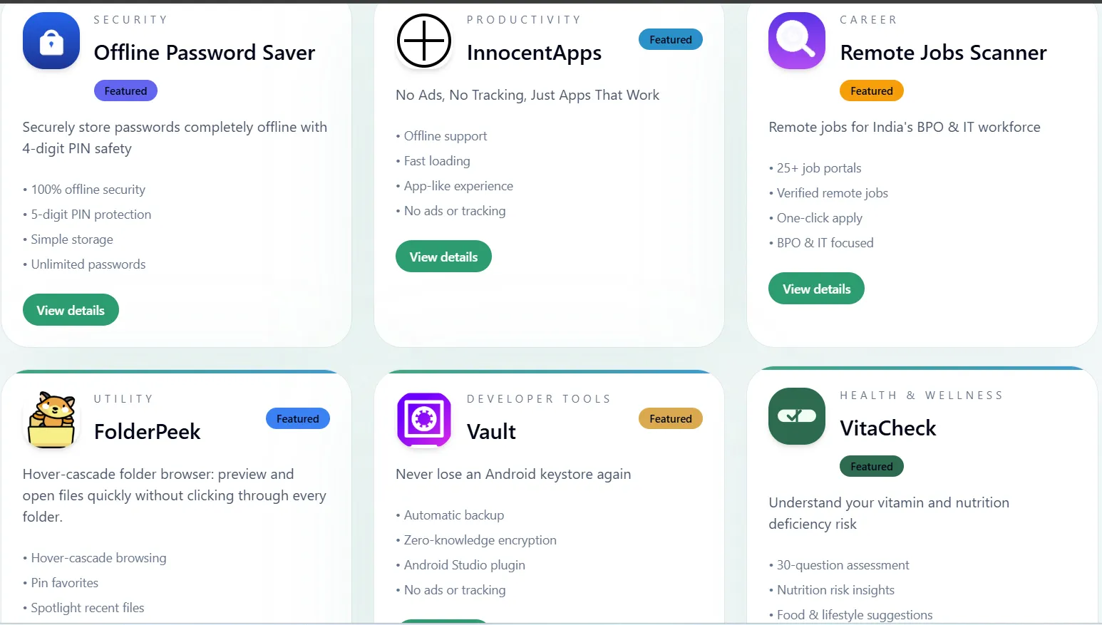 Innocent Apps — Privacy-Respecting Apps With No Ads or preview 2