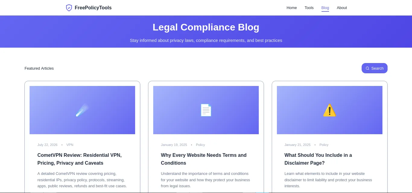 Free Policy Generator Tools – Privacy Policies, Terms & More preview 4
