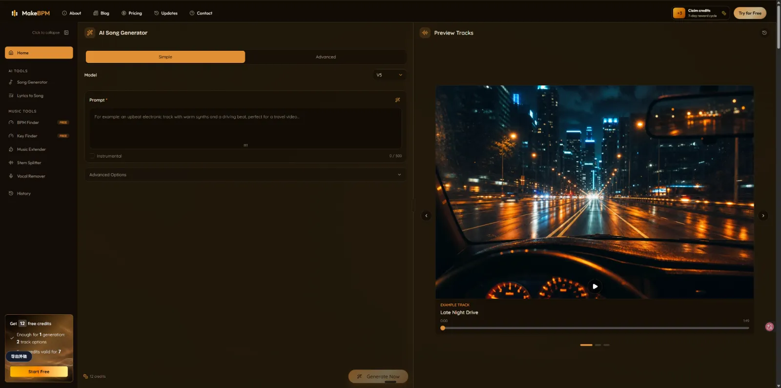 MakeBPM - AI Music Studio for Creators preview 2