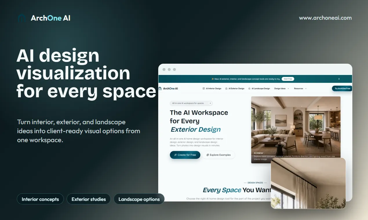 ArchOne AI — AI Design Visualization Platform preview 2