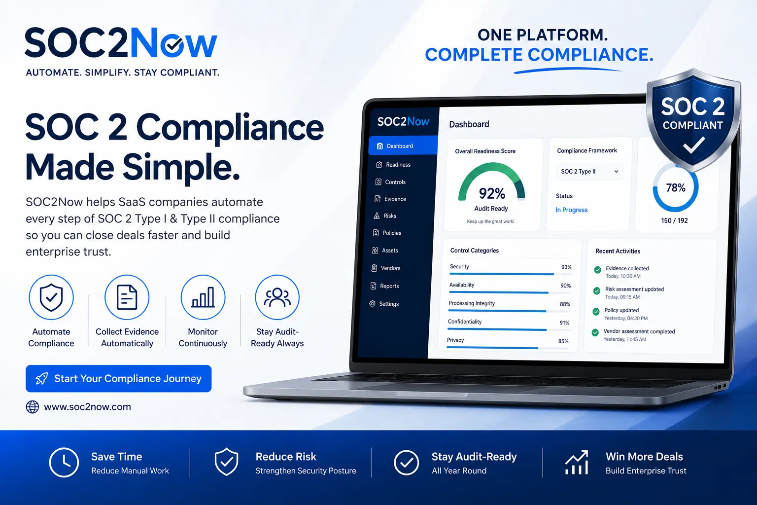 SOC 2 Compliance Automation Platform | SOC 2 Type I & Type preview 1